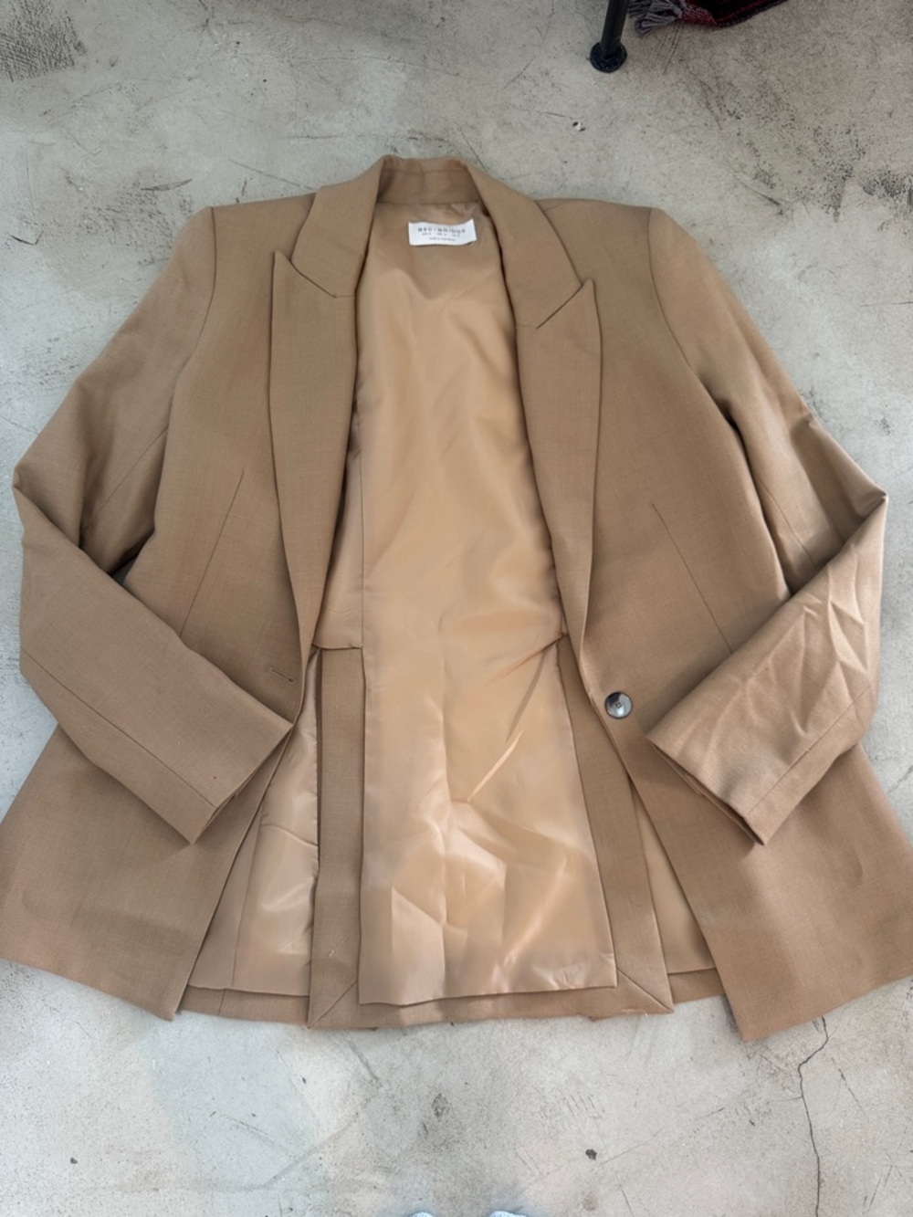 bec + bridge Tan Single-Button Tailored Blazer